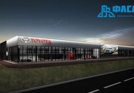 дизайн автосалона на Южном шоссе. Темная