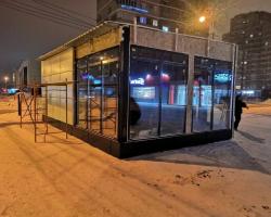 Облицовка фасада павильона в г. Тольятти